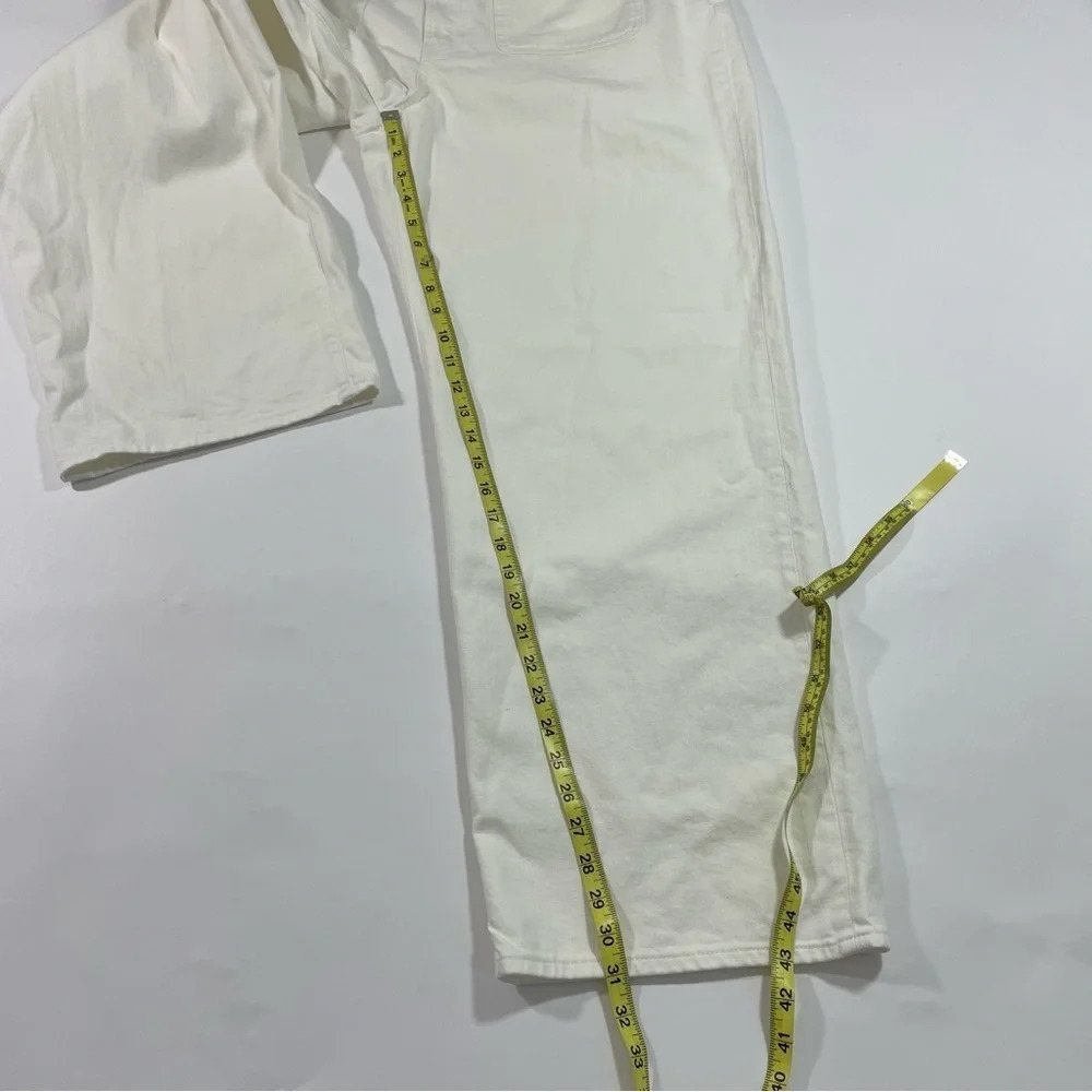 Madewell Perfect Vintage Wide Leg Jean Tile White Patch Pocket - Picture 10 of 11